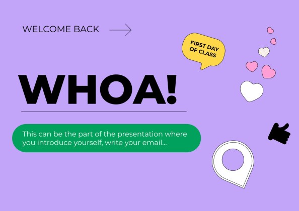 고등학교를 위한 학교 활동으로 돌아가기 프레젠테이션 템플릿