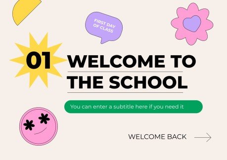 고등학교를 위한 학교 활동으로 돌아가기 프레젠테이션 템플릿