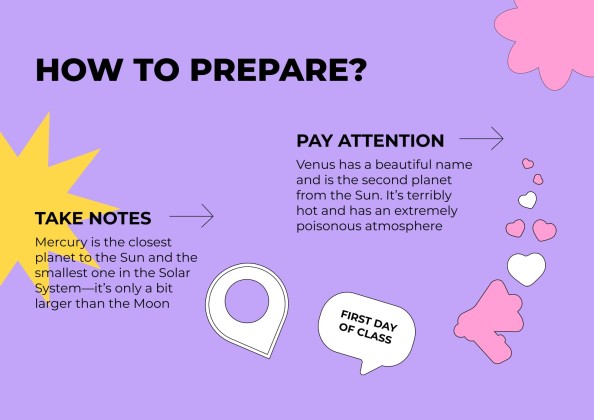 고등학교를 위한 학교 활동으로 돌아가기 프레젠테이션 템플릿