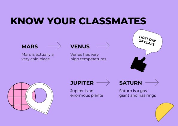 고등학교를 위한 학교 활동으로 돌아가기 프레젠테이션 템플릿