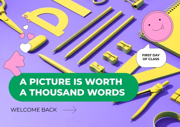 고등학교를 위한 학교 활동으로 돌아가기 프레젠테이션 템플릿