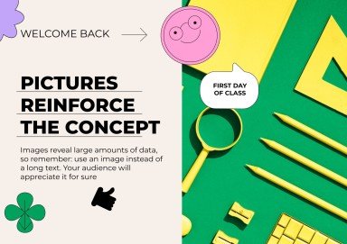 고등학교를 위한 학교 활동으로 돌아가기 프레젠테이션 템플릿