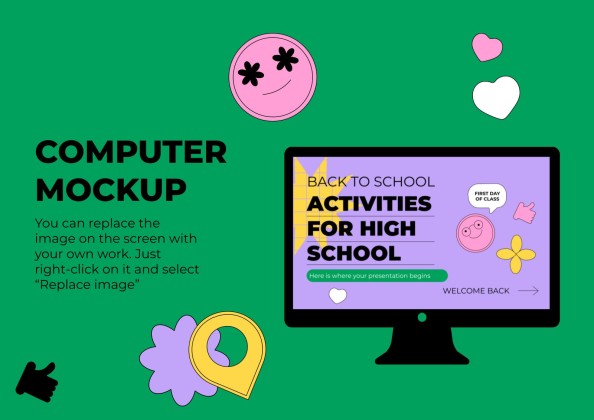 고등학교를 위한 학교 활동으로 돌아가기 프레젠테이션 템플릿