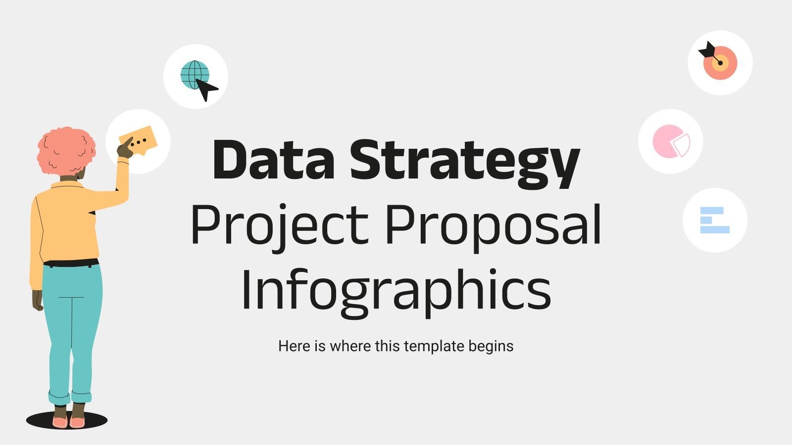 Infographies Proposition de projet de stratégie de données Modèles de présentation