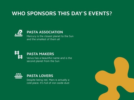 이탈리아 파스타 워크숍 프레젠테이션 템플릿