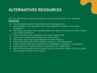 이탈리아 파스타 워크숍 프레젠테이션 템플릿