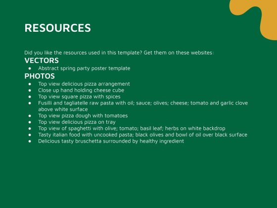 이탈리아 파스타 워크숍 프레젠테이션 템플릿