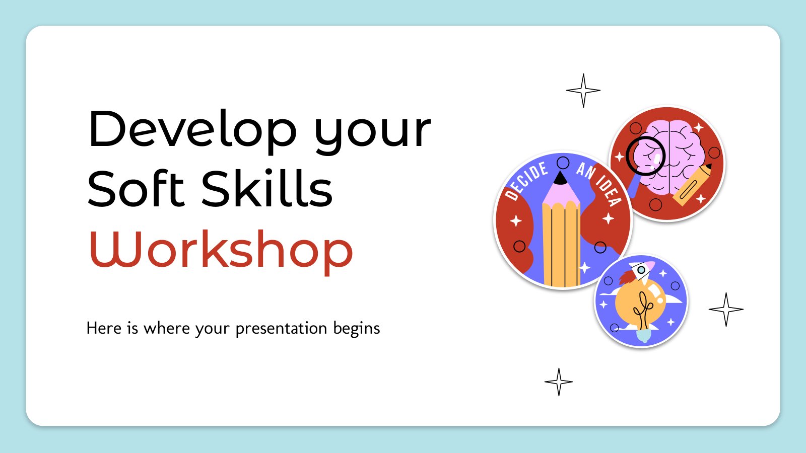 Develop your Soft Skills Workshop presentation template 