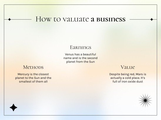 기업 가치 평가 워크숍 프레젠테이션 템플릿
