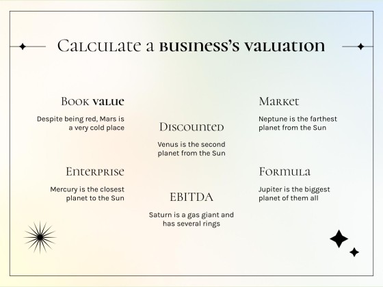기업 가치 평가 워크숍 프레젠테이션 템플릿