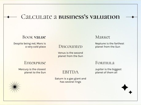 기업 가치 평가 워크숍 프레젠테이션 템플릿