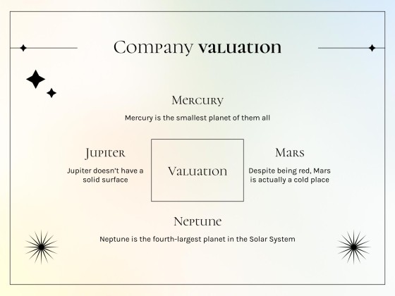 기업 가치 평가 워크숍 프레젠테이션 템플릿