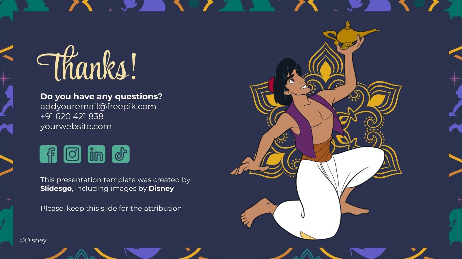 Aladdin & Jasmine Presentation