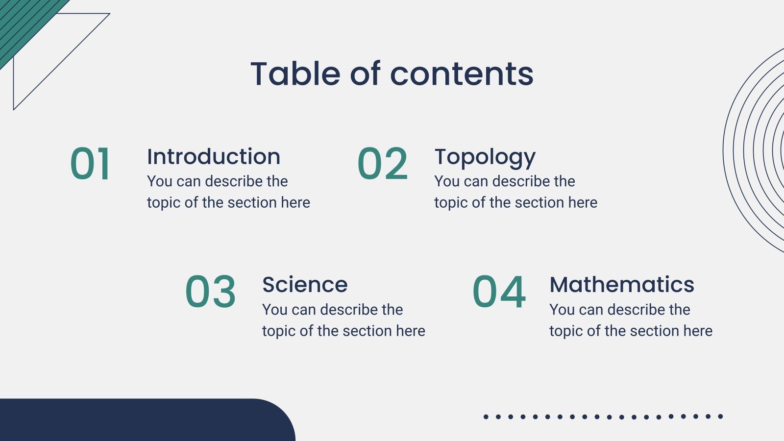 Topologie - Master en sciences mathématiques Modèles de présentation