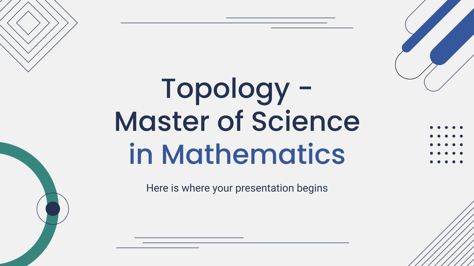 Topologie - Master en sciences mathématiques Modèles de présentation