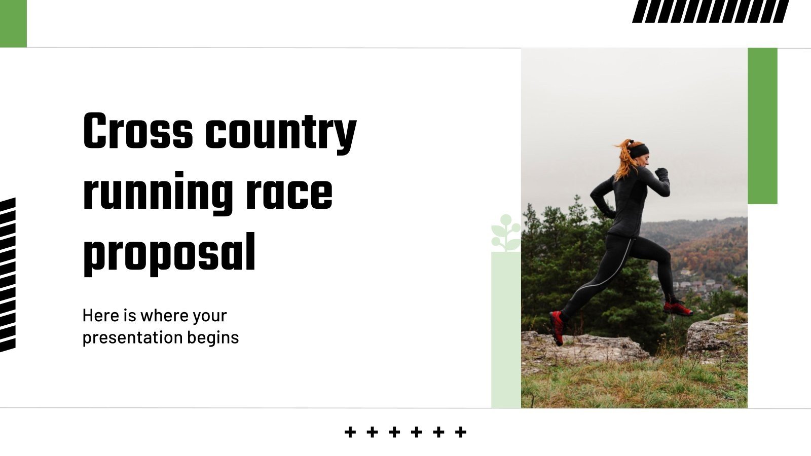 Proposition de course de cross-country Modèles de présentation