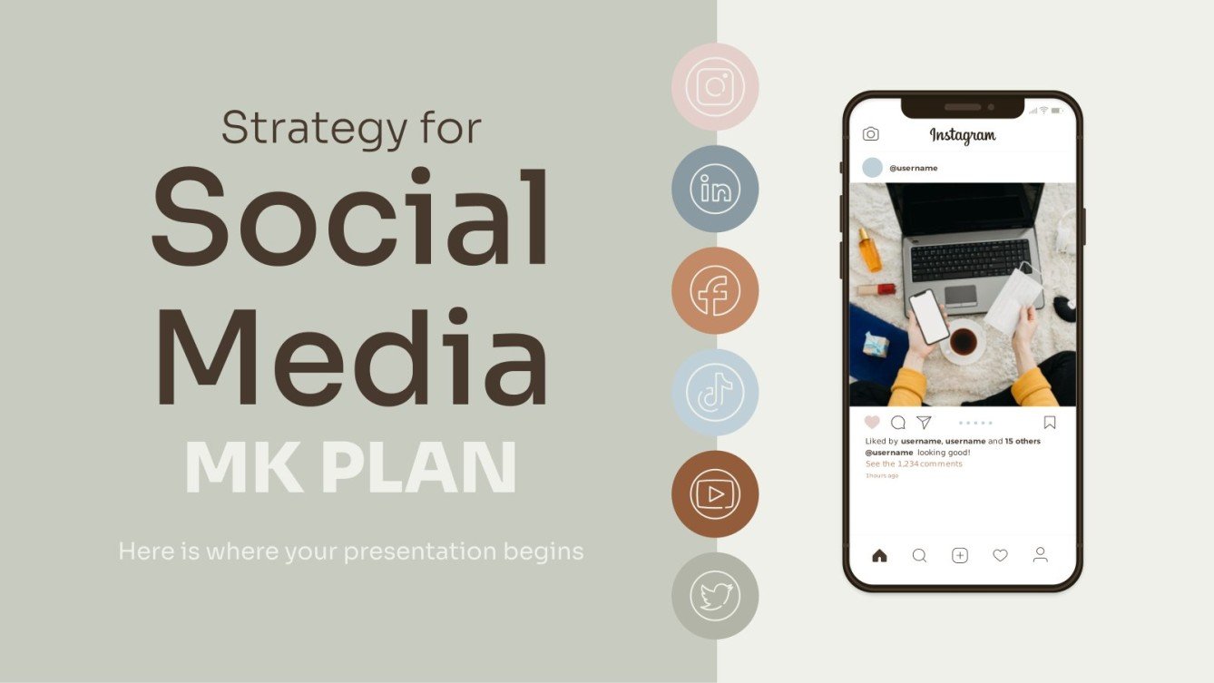 Plantillas gratis de Redes Sociales para Google Slides y PPT