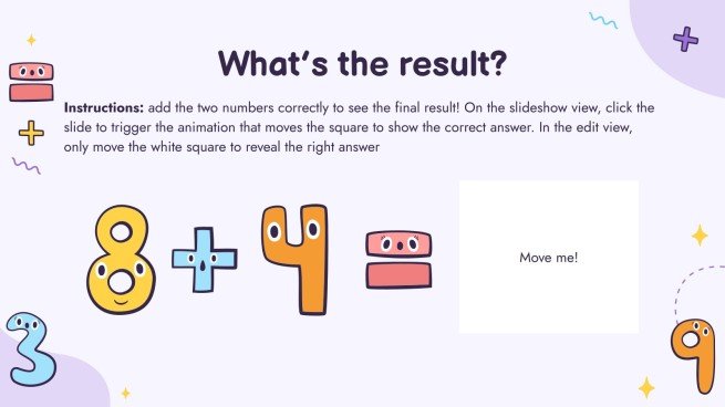 Basic Addition and Subtraction - Math - Pre-K Presentation