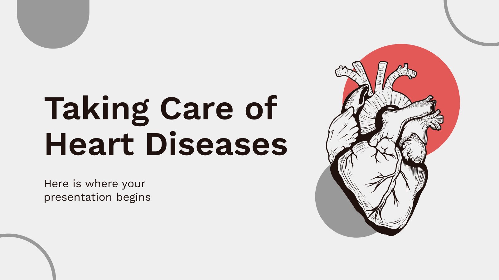 Taking Care of Heart Diseases presentation template 