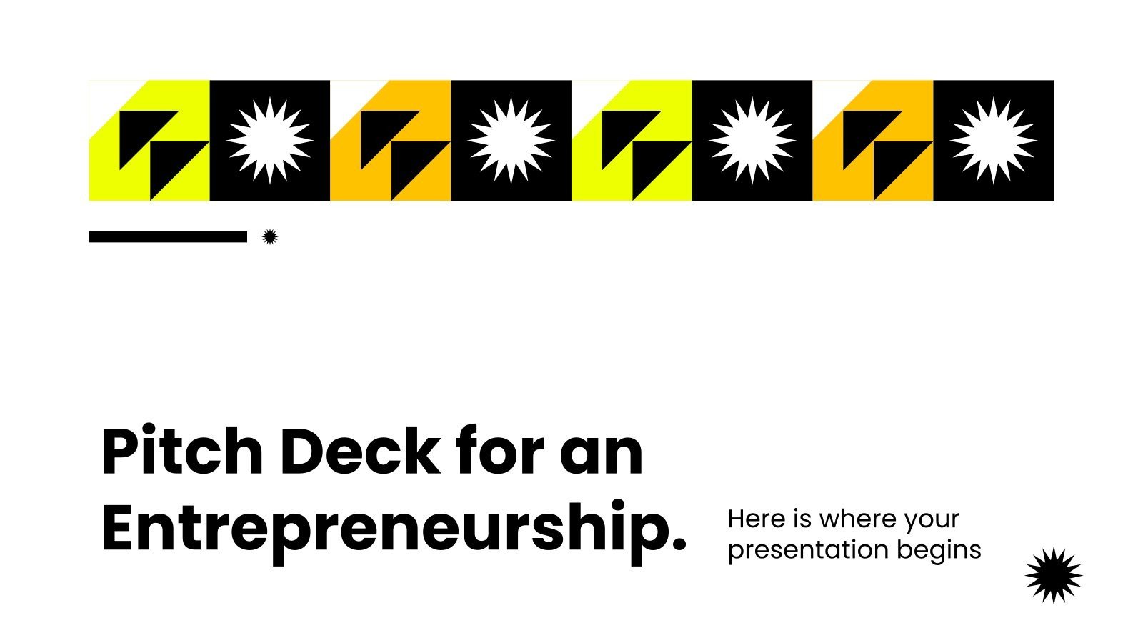 Pitch Deck for an Entrepreneurship Presentation