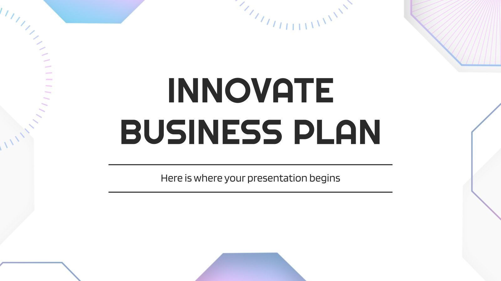 Plan d'affaires innovant Modèles de présentation