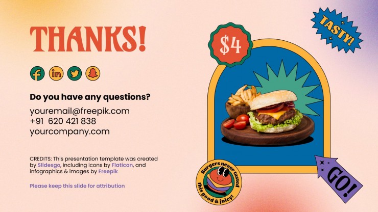 National Hamburger Month presentation template 