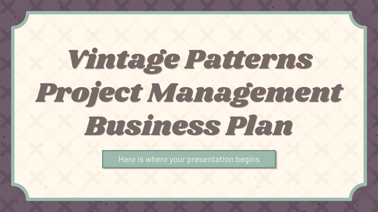 Vintage Projektmanagement Businessplan Präsentationsvorlage