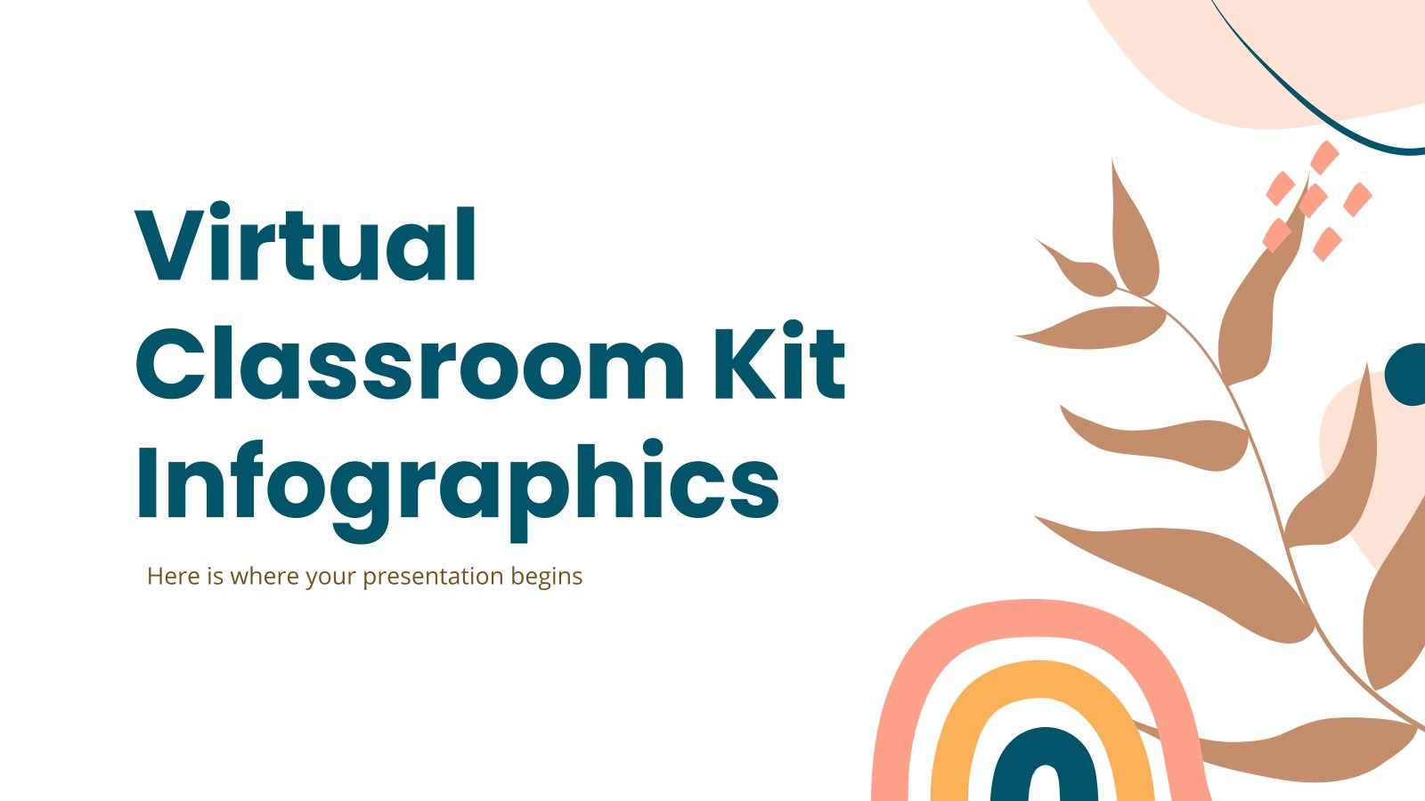 Virtuelles Klassenzimmer Infografiken Präsentationsvorlage