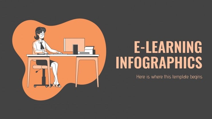 E-Learning-Infografiken Präsentationsvorlage