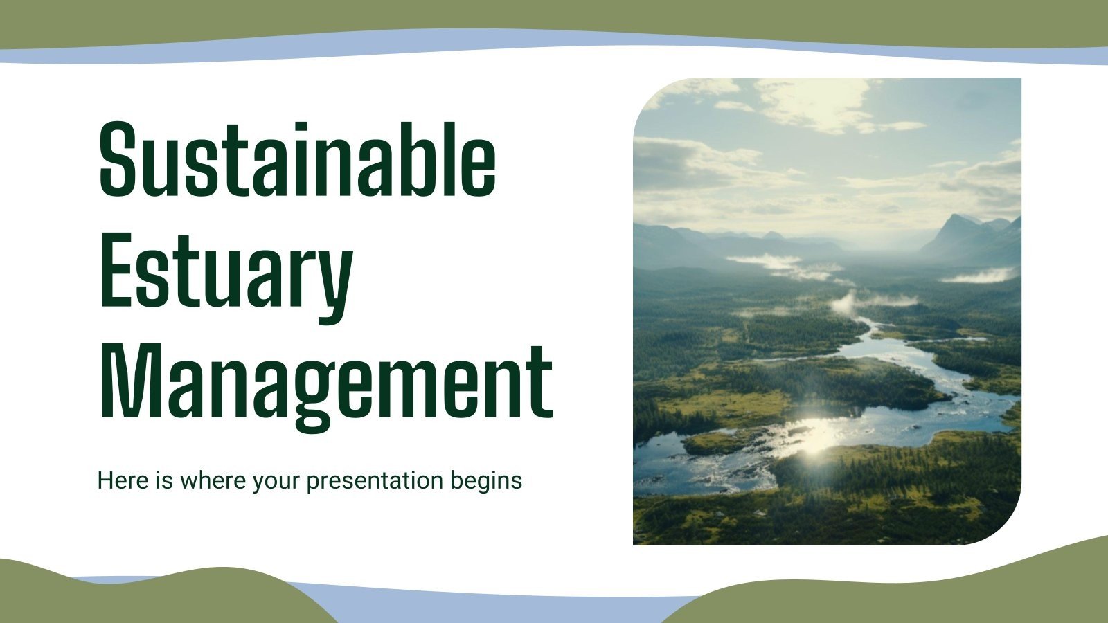 Sustainable Estuary Management presentation template 