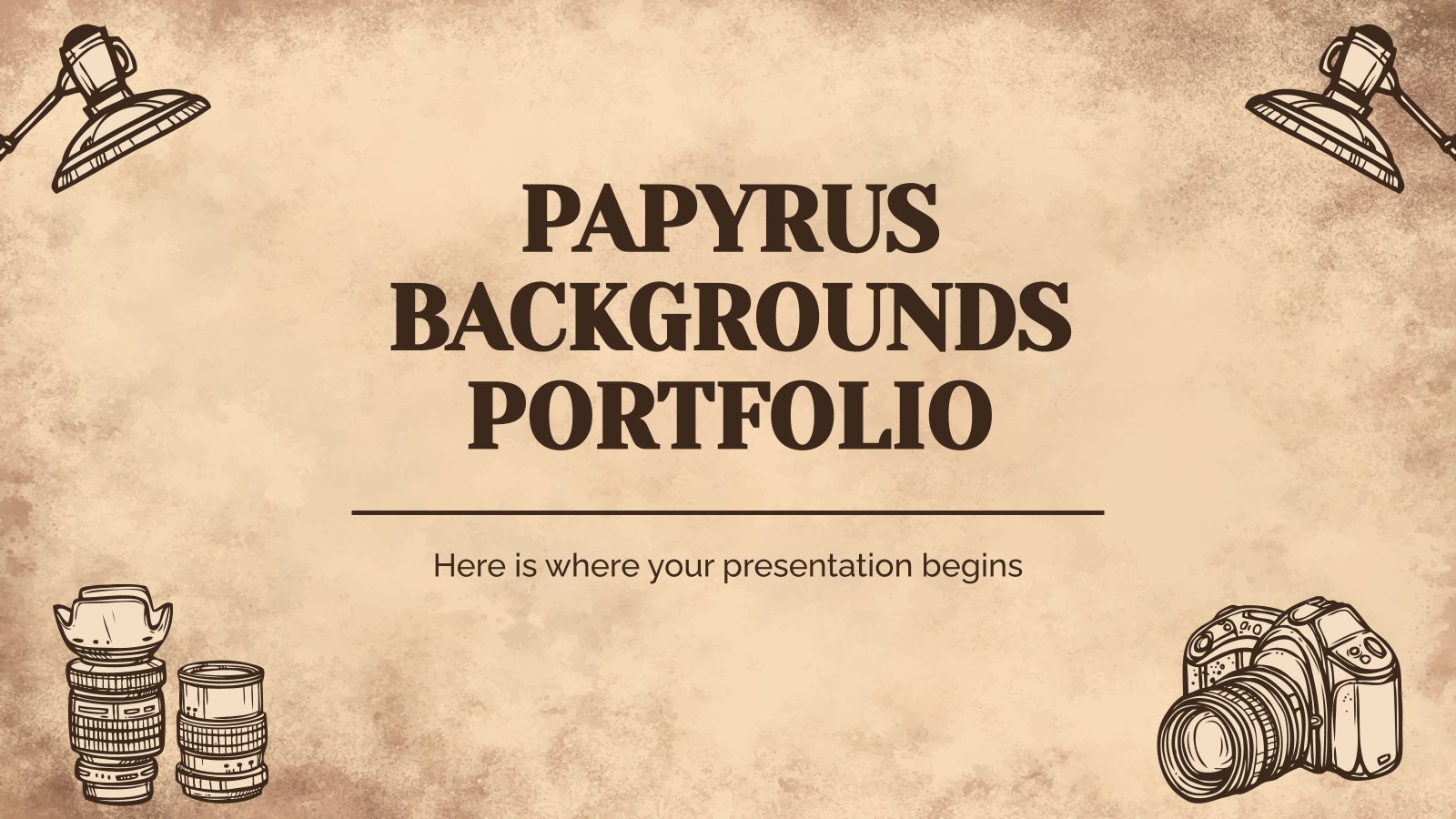 Papyrus Backgrounds Portfolio presentation template 