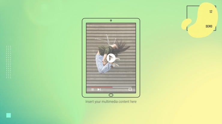 Modelo de apresentação Pitch deck de app de música