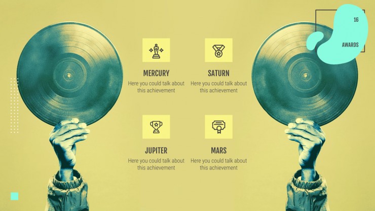 Modelo de apresentação Pitch deck de app de música