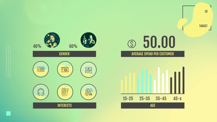 Modelo de apresentação Pitch deck de app de música