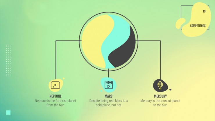 Modelo de apresentação Pitch deck de app de música