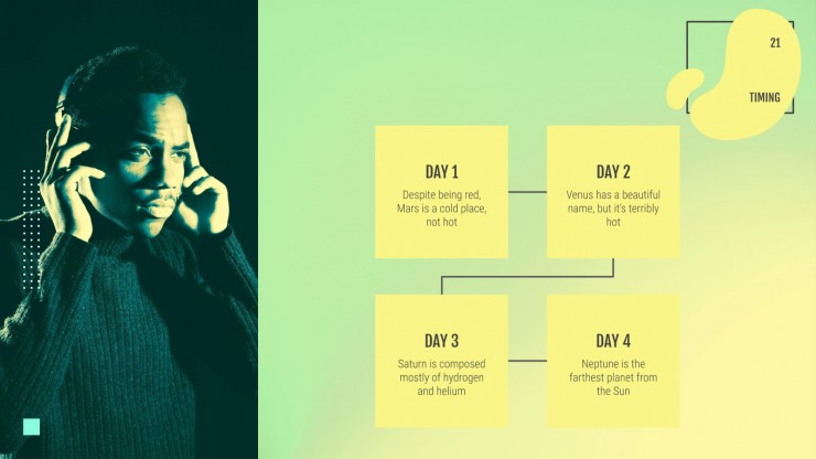 Modelo de apresentação Pitch deck de app de música