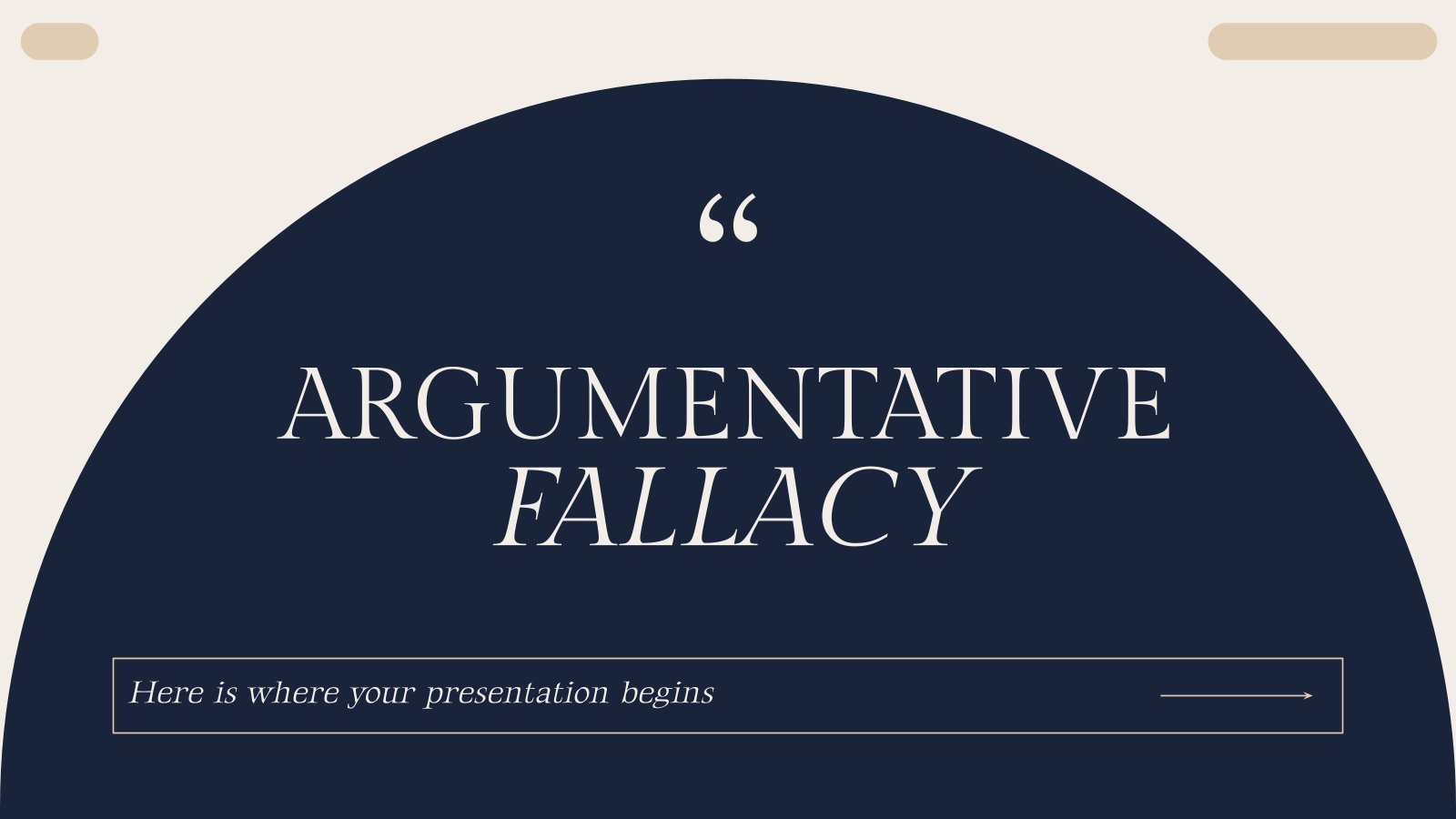 Argumentative Fallacy presentation template 