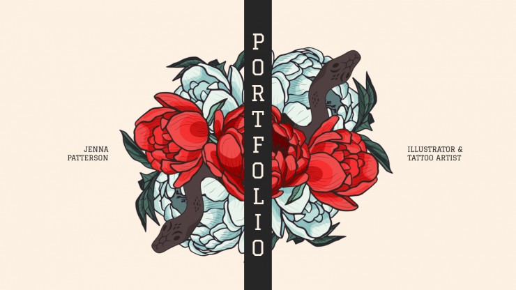 Plantilla de presentación Portafolio old school