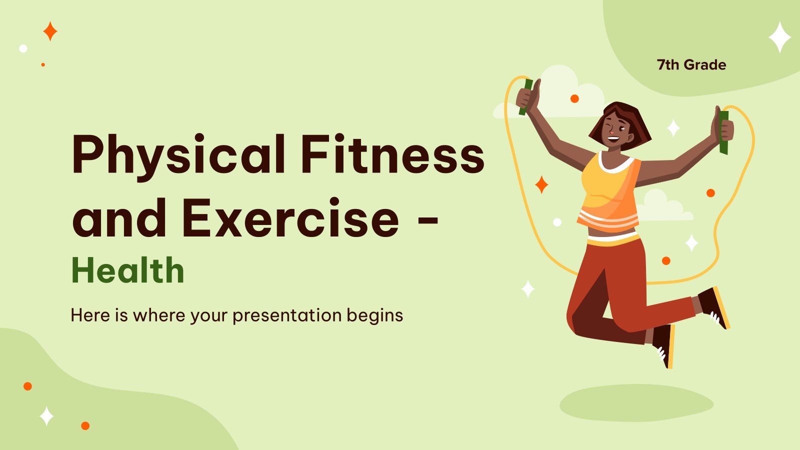 Physical Fitness and Exercise - Health - 7th Grade presentation template 