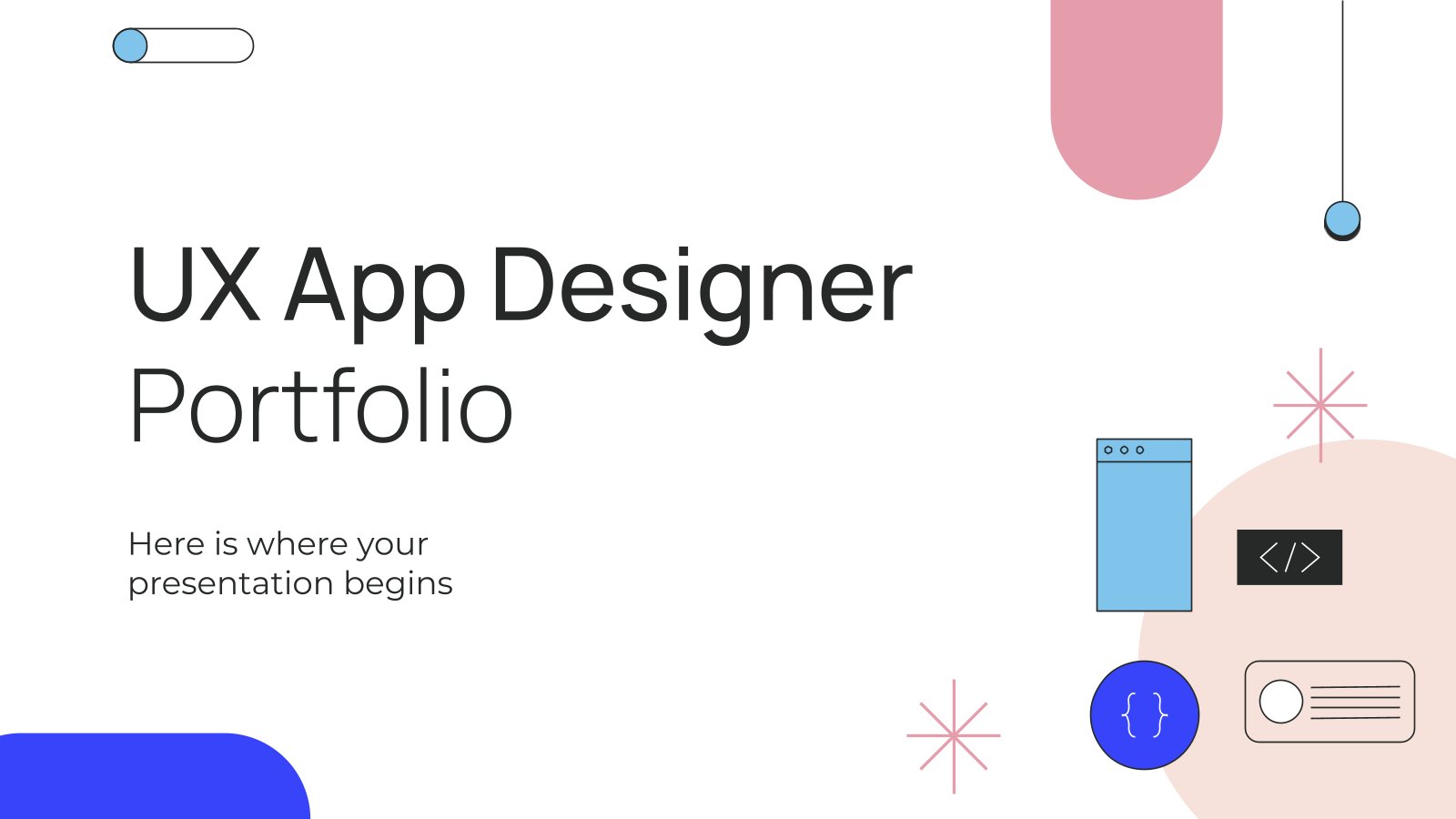 Modelo de apresentação Portfólio de designer de aplicativos UX