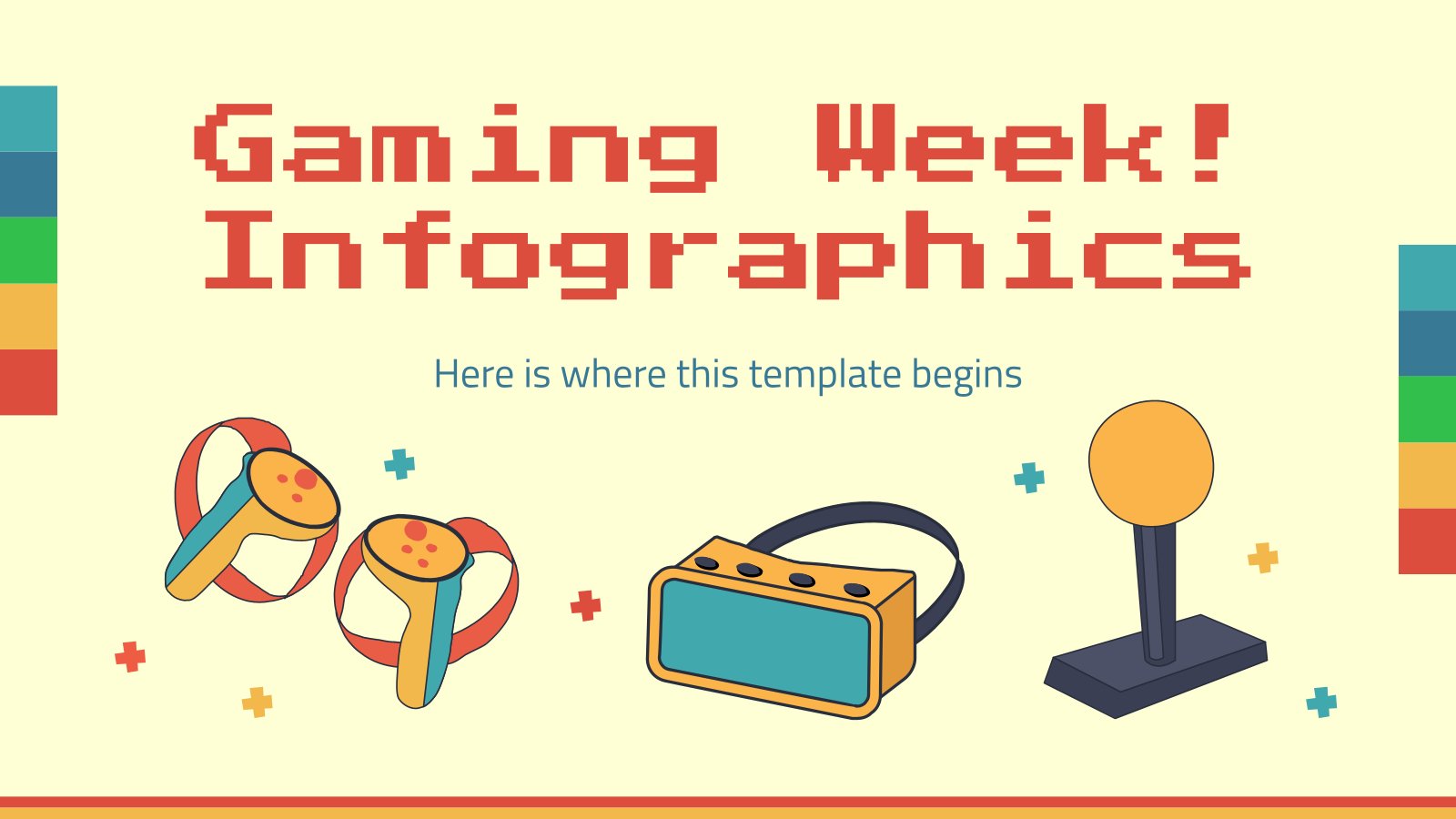 Gaming Week! Infographics presentation template 