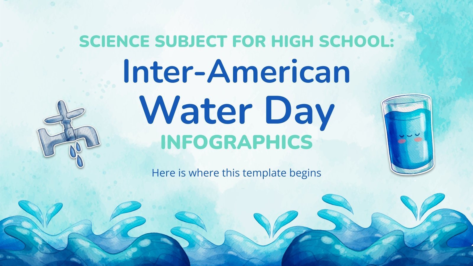 Wissenschaft für die Oberstufe: Interamerikanischer Tag der Wasser Infografiken Präsentationsvorlage