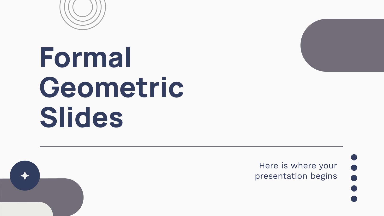 Formal Geometric Slides presentation template 