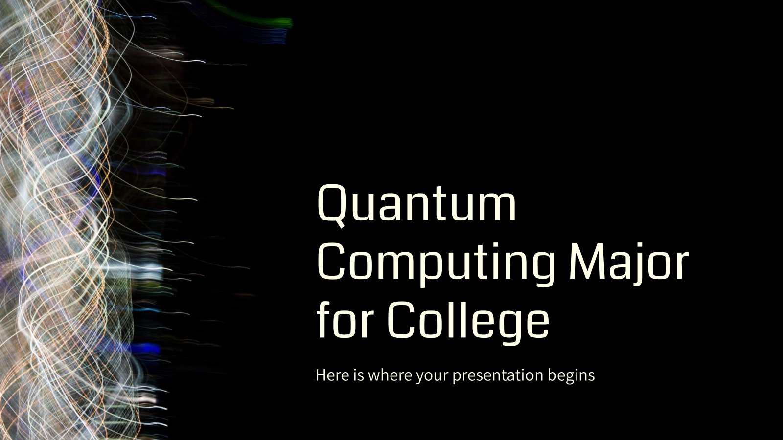 Quantum Computing Major for College presentation template 