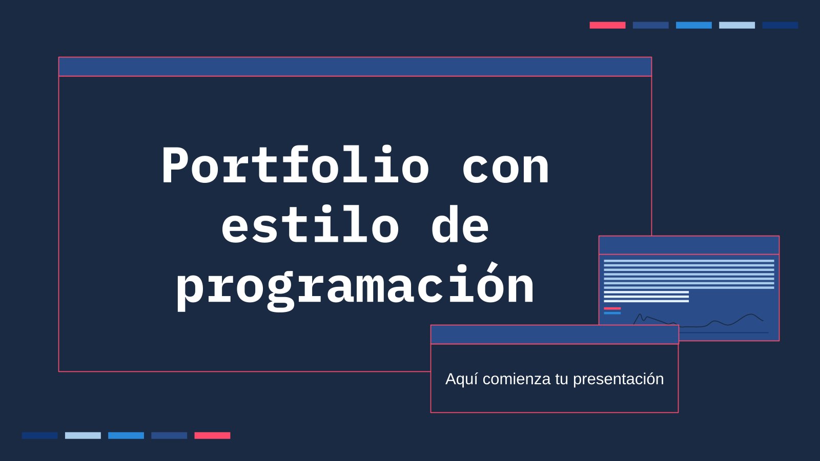 Plantilla de presentación Portafolio de estilos de programación