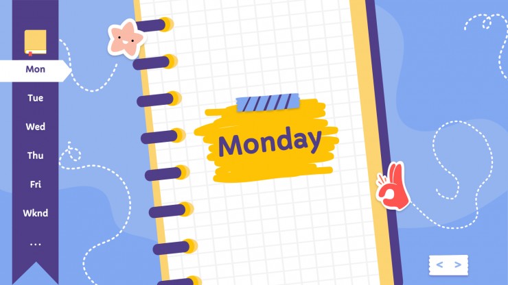 High school Agenda - Book Planner presentation template