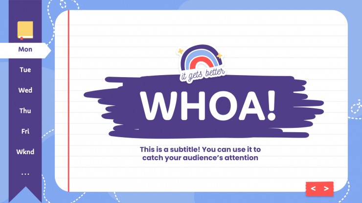 High school Agenda - Book Planner presentation template