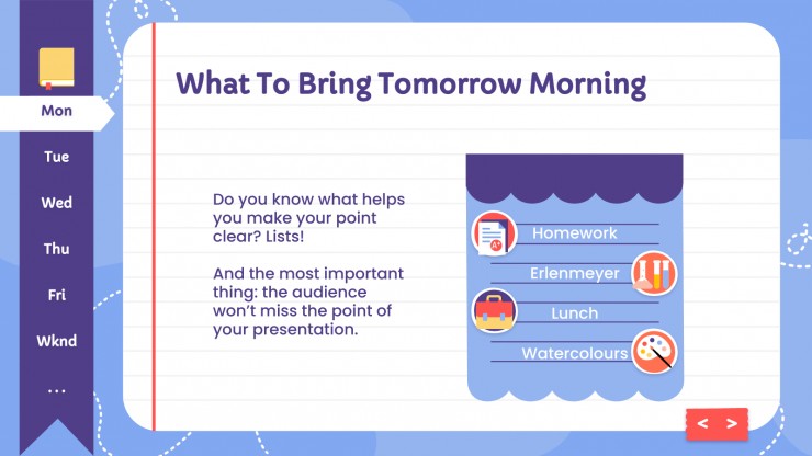 High school Agenda - Book Planner presentation template