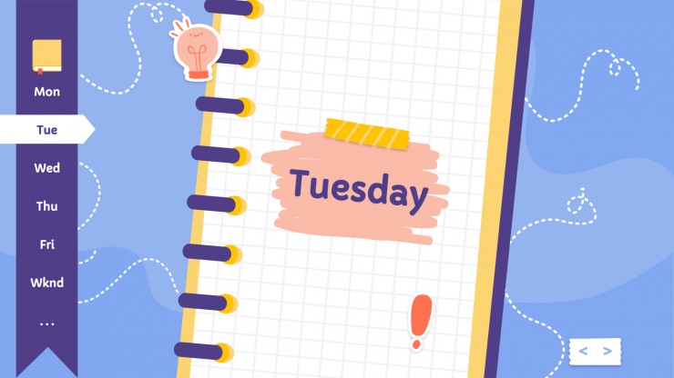 High school Agenda - Book Planner presentation template