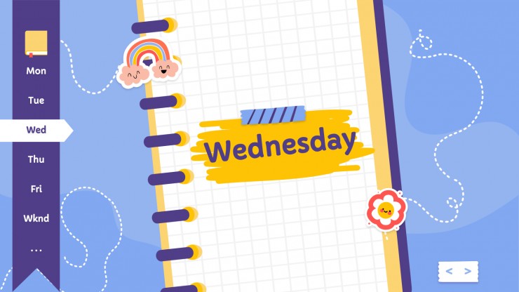 High school Agenda - Book Planner presentation template